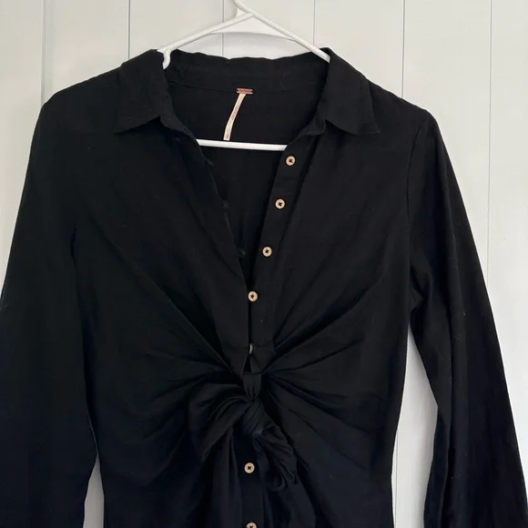 NWOT! Free People ‘Eye Catchin’ black mini dress Small - Picture 7 of 7